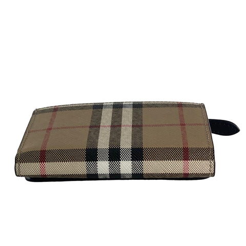 【中古】 BURBERRY バーバリー  メンズ財布   ヴィンテージチェック＆レザー スモール ３つ折り財布 23024015 AS