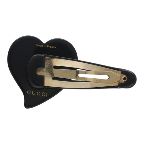 【中古】 GUCCI グッチ  ヘアピン インターロッキングG  ハートヘアクリップ　BK 23024262 YM