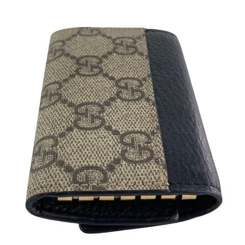 【中古】 GUCCI グッチ  キーケース GGマーモント ブラック レザー 6連 キーケース 456118 23025348 AS