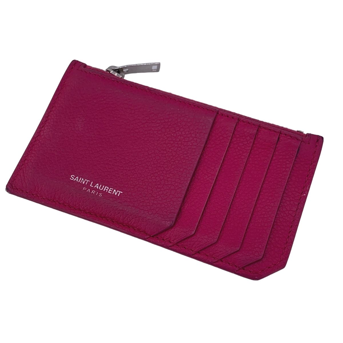 【中古】 Saint Laurent サンローラン フラグメント ジップ クレジットカードケース 23025614 NT