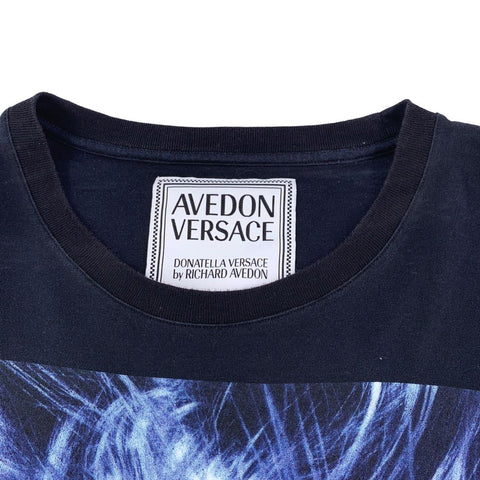 【中古】 VERSACE ヴェルサーチ プリント Tシャツ A84637 Mサイズ ブラック カットソー 半袖 23025744 DS