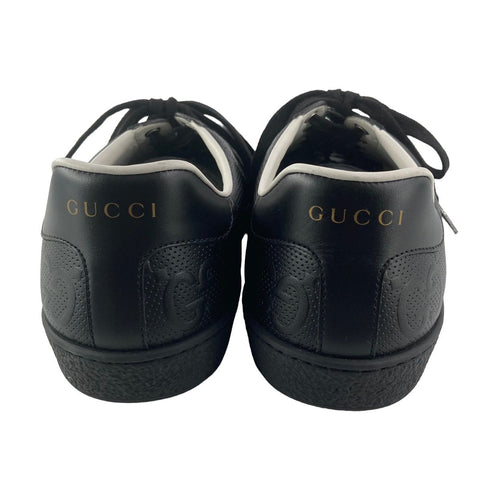 【中古】 GUCCI グッチ GGエンボス スニーカー 625787 1XK10 1000 メンズ 靴 黒 シューズ 23025821 AS