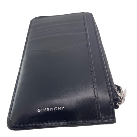 【中古】 Givenchy ジバンシィ 4G ジップ付き レザーボックス カードホルダー 黒 23025822 AS