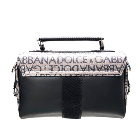 【中古】 Dolce＆Gabbana ドルチェ&ガッバァナ  クロスボディバッグ ジャカード ロゴ キャンバス ショルダーバッグ メンズ BM2038 ﾌﾞﾗｯｸ　23025865 HO