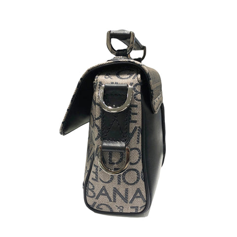 【中古】 Dolce＆Gabbana ドルチェ&ガッバァナ  クロスボディバッグ ジャカード ロゴ キャンバス ショルダーバッグ メンズ BM2038 ﾌﾞﾗｯｸ　23025865 HO