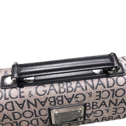 【中古】 Dolce＆Gabbana ドルチェ&ガッバァナ  クロスボディバッグ ジャカード ロゴ キャンバス ショルダーバッグ メンズ BM2038 ﾌﾞﾗｯｸ　23025865 HO