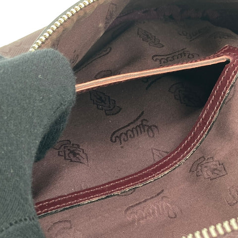 【中古】 GUCCI グッチ  ボディバッグ GGインプリメント エナメル メンズ ウエストバッグ ブラウンパープル 23026193 AS