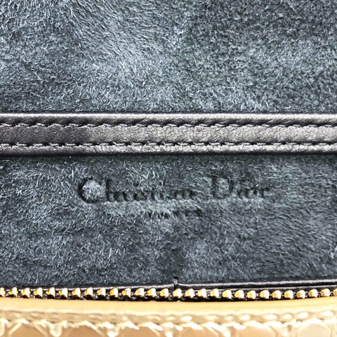 【中古】 Christian Dior クリスチャン・ディオール  モンテーニュ30 チェーンウォレット ベルトバッグ ゴールド エナメル レディース 23026437 HO