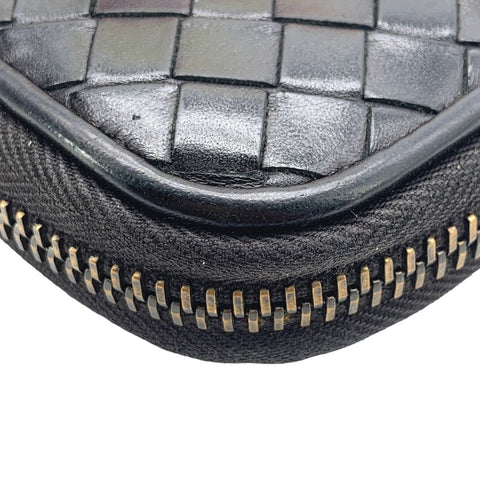 【中古】 Bottega Veneta ボッテガウェネタ  メンズ財布   イントレチャート ラウンドジップ長財布 BK 23026451 NT