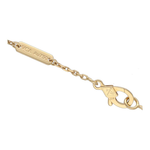 【中古】 Van Cleef and Arpels ヴァンクリーフ&アーペル ヴィンテージ アルハンブラ ペンダント ギヨシェ VCARP4KL00 K18 イエローゴールド ネックレス 23026959 RS