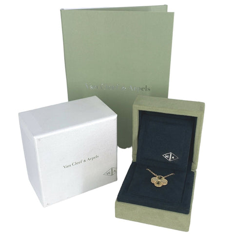 【中古】 Van Cleef and Arpels ヴァンクリーフ&アーペル ヴィンテージ アルハンブラ ペンダント ギヨシェ VCARP4KL00 K18 イエローゴールド ネックレス 23026959 RS
