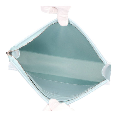 【中古】 LOUIS VUITTON ルイ・ヴィトン ポシェット・ヴォワヤージュ MM モノグラム・アクアガーデン M22763 ホワイト ライトブルー 白 水色 クラッチバッグ セカンドバッグ ポーチ 23027592 RS