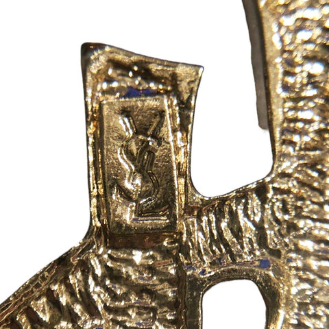 【中古】 Saint Laurent サンローラン YSLブローチ ブローチ   YSL ブローチ ラインストーン ゴールド 23027728 YM