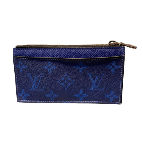 【中古】 LOUIS VUITTON ルイ・ヴィトン コインカード・ホルダー M30270 タイガ･レザー ブルー コインケース 23027841 RD