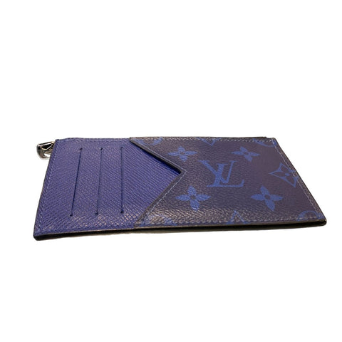 【中古】 LOUIS VUITTON ルイ・ヴィトン コインカード・ホルダー M30270 タイガ･レザー ブルー コインケース 23027841 RD