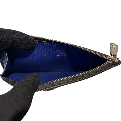【中古】 LOUIS VUITTON ルイ・ヴィトン コインカード・ホルダー M30270 タイガ･レザー ブルー コインケース 23027841 RD