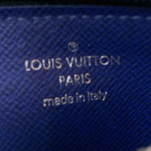 【中古】 LOUIS VUITTON ルイ・ヴィトン コインカード・ホルダー M30270 タイガ･レザー ブルー コインケース 23027841 RD