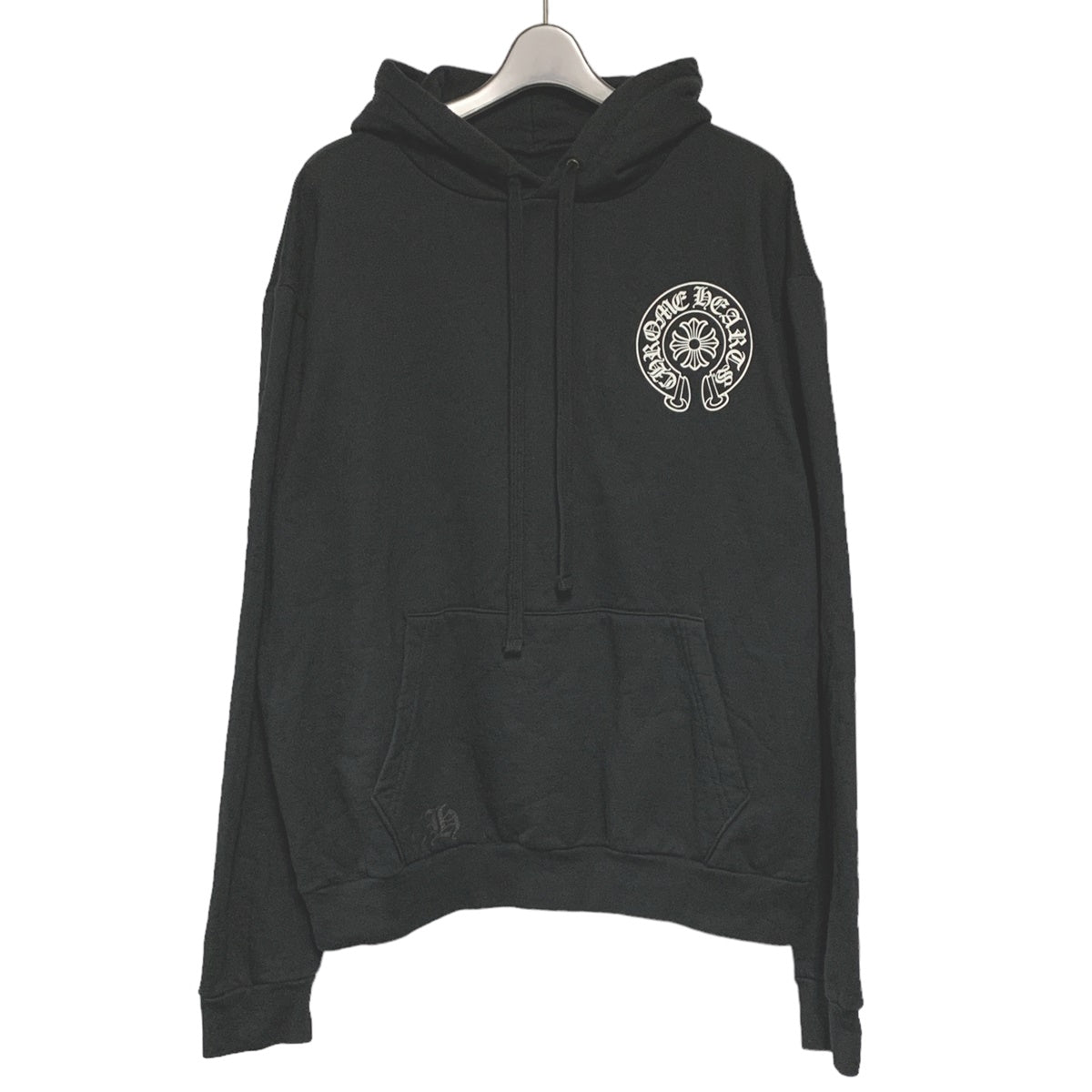 【中古】 CHROME HEARTS クロムハーツ 東京限定 プルオーバー パーカー L  ブラック ホースシュー バックプリント フーディ TOKYO スウェット スウェット トレーナー 23027964 RS