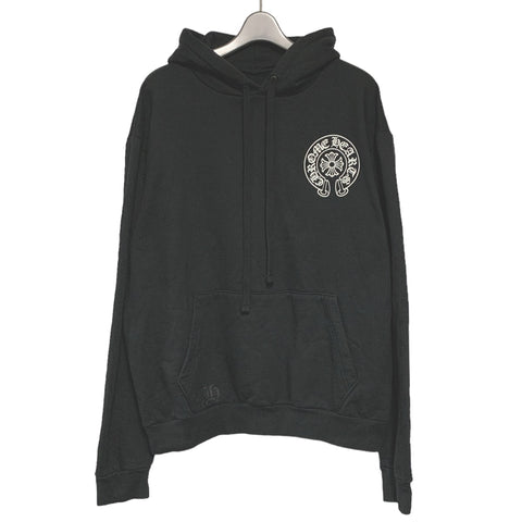 【中古】 CHROME HEARTS クロムハーツ 東京限定 プルオーバー パーカー L  ブラック ホースシュー バックプリント フーディ TOKYO スウェット スウェット トレーナー 23027964 RS