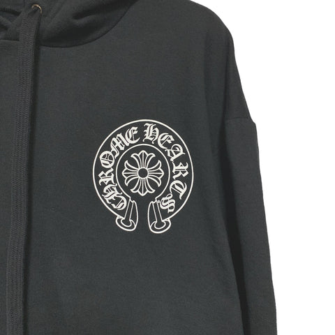 【中古】 CHROME HEARTS クロムハーツ 東京限定 プルオーバー パーカー L  ブラック ホースシュー バックプリント フーディ TOKYO スウェット スウェット トレーナー 23027964 RS