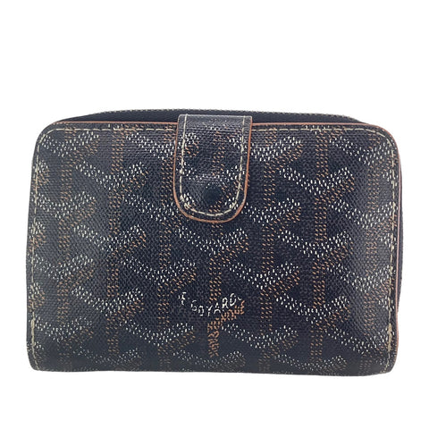 【中古】 GOYARD ゴヤール チュイルリー ヘリンボーン 二つ折り財布 ブラウン メンズ 23028746 AS