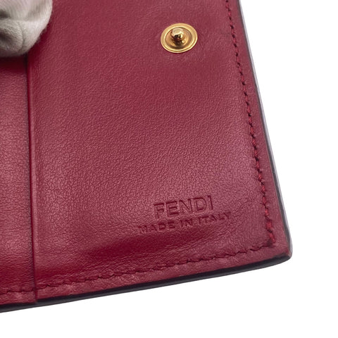 【中古】 Fendi フェンディ エフイズフェンディ 2つ折り コンパクトウォレット 赤 23029311 AS