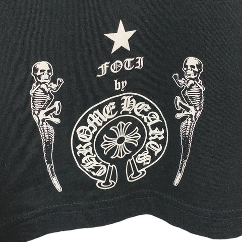 【中古】 CHROME HEARTS クロムハーツ FOTI ジャービス プリント 半袖 Tシャツ M ブラック 黒 フォティ ハリスティーター トップス カットソー 23029320 RS