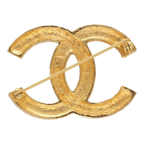 【中古】 CHANEL シャネル ココマーク ラインストーン ブローチ ゴールド CC ヴィンテージ アクセサリー 23029399 RS