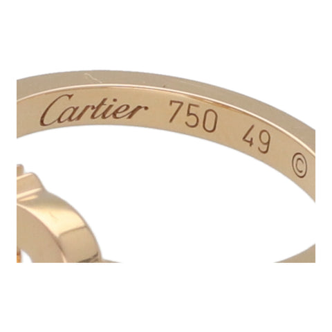 【中古】 Cartier カルティエ Cハート リング K18PG ダイヤモンド ピンクゴールド 1ポイント 指輪  23030113 RS