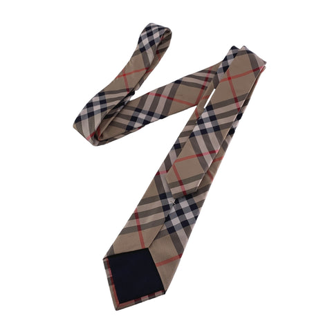 【中古】 BURBERRY バーバリー   チェック柄 ブラウン ネクタイ 23030249 NT