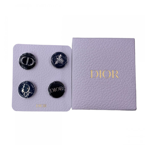 【中古】Christian Dior クリスチャン・ディオール 新品未使用箱付き Bee ロゴ ピンバッジ 4個セット ブローチ 23030251 MK