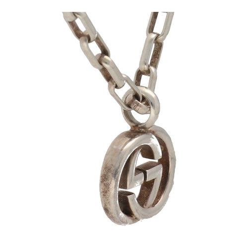 【中古】 GUCCI グッチ インターロッキング G シルバーネックレス Ag925 ペンダント GG アクセサリー 23030452 RS