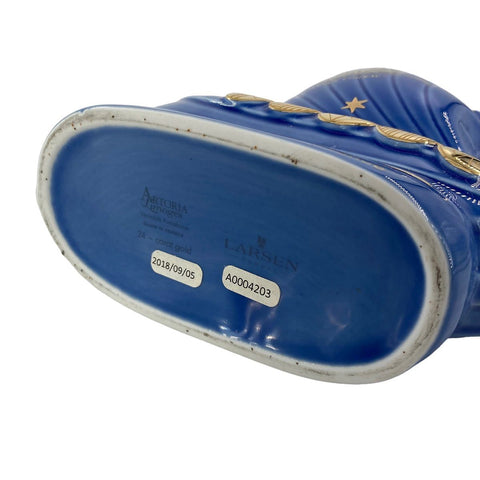 【中古】 LARSEN ラーセン シップボトル 空ボトル ライトブルー 700ml 空瓶 ブランデー 置物 飾りボトル 23030843 AS