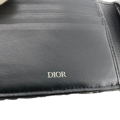 【中古】 Christian Dior クリスチャン・ディオール  メンズ サドル コインケース付き ウォレット 財布 オブリーク 23031252 AS