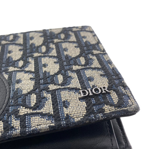 【中古】 Christian Dior クリスチャン・ディオール  メンズ サドル コインケース付き ウォレット 財布 オブリーク 23031252 AS