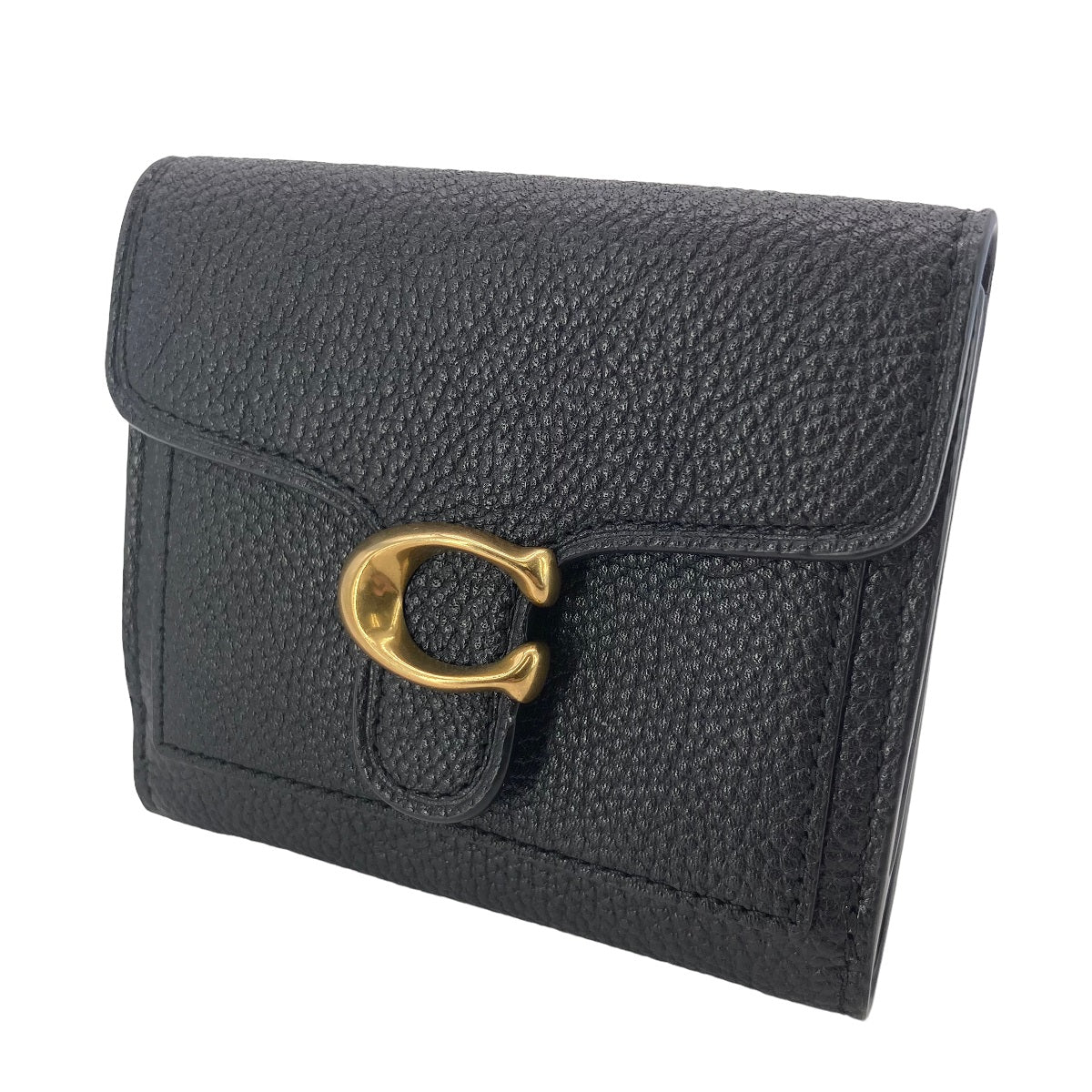 【中古】 COACH コーチ  レディース 3つ折財布 レザー 黒 23031499 AS