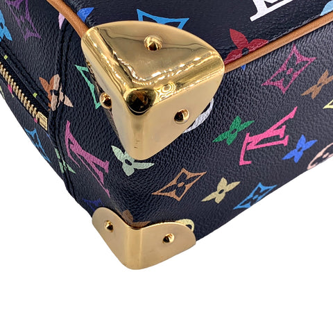 【中古】 LOUIS VUITTON ルイ・ヴィトン トゥルーヴィル ハンドバッグ  M92662 モノグラム マルチカラー ノワール スタッズ ヴィンテージ 23031607 AO