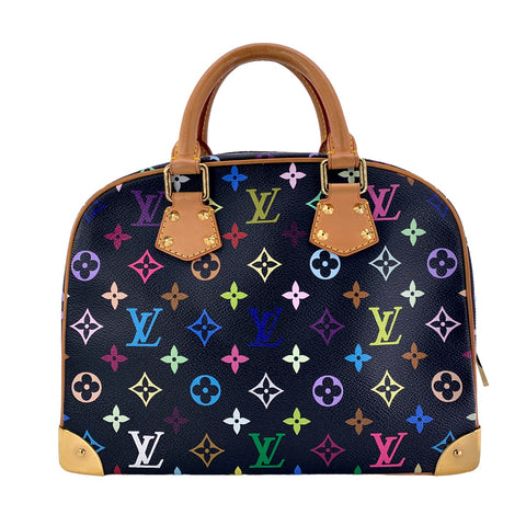 【中古】 LOUIS VUITTON ルイ・ヴィトン トゥルーヴィル ハンドバッグ  M92662 モノグラム マルチカラー ノワール スタッズ ヴィンテージ 23031607 AO