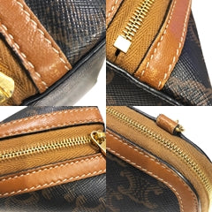 【中古】 CELINE セリーヌ トリオンフ チェーン付き  クラッチバッグ ミニチェーンバッグ 刺繡ロゴ 限定 23032400 HO