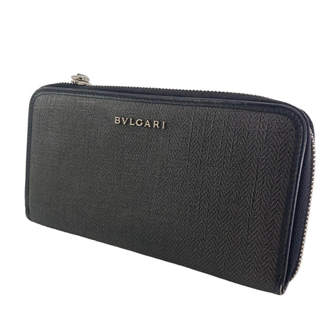 【中古】 BVLGARI ブルガリ ウィークエンド ラウンドファスナー 長財布 32587 メンズ 23032870 AS