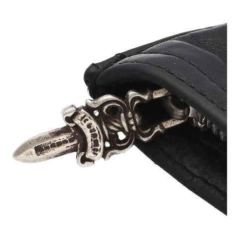 【中古】 CHROME HEARTS クロムハーツ ジッパーチェンジパース3×4コインケース メンズコインケース 財布 小物 レザー ダガージップ スクロールラベル シルバー 23033382 AO