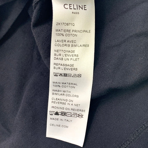 【中古】 CELINE セリーヌ トリオンフ トップス / コットンジャージー ブラック / ホワイト 2X17D671Q.38AW ノースリーブ タンクトップ Tシャツ 23033386 AO