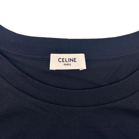 【中古】 CELINE セリーヌ トリオンフ トップス / コットンジャージー ブラック / ホワイト 2X17D671Q.38AW ノースリーブ タンクトップ Tシャツ 23033386 AO