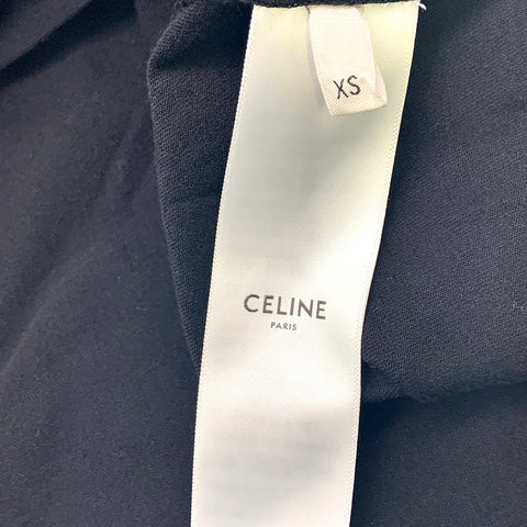 【中古】 CELINE セリーヌ トリオンフ トップス / コットンジャージー ブラック / ホワイト 2X17D671Q.38AW ノースリーブ タンクトップ Tシャツ 23033386 AO