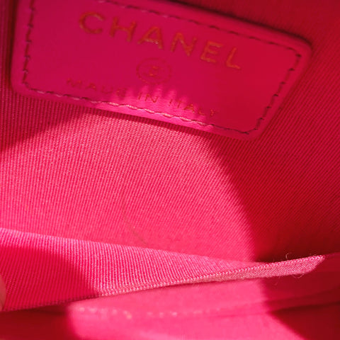 【中古】 CHANEL シャネル  ショルダーバッグ マトラッセ 丸型チェーンショルダーバッグ ピンク 29番台 23033485 AK