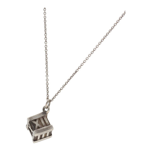 【中古】 Tiffany ＆ Co. ティファニー アトラス キューブ ペンダント SV925 シルバー ネックレス 23033895DS