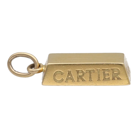 【中古】 Cartier カルティエ インゴット ペンダント 1/4OZ K18 ゴールド ネックレス トップ チャーム 23033981 RS