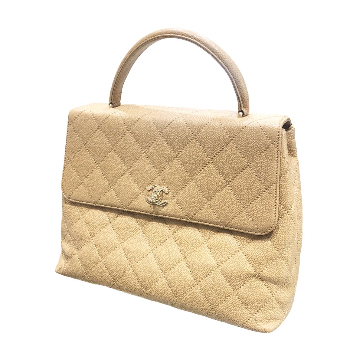 【中古】 CHANEL シャネル  ハンドバッグ  A12397 トップハンドル30 マトラッセ ケリー型 キャビアスキン 23034073 AK