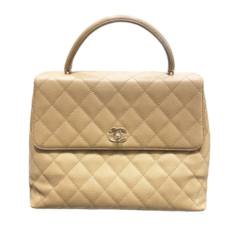 【中古】 CHANEL シャネル  ハンドバッグ  A12397 トップハンドル30 マトラッセ ケリー型 キャビアスキン 23034073 AK