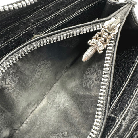 【中古】 CHROME HEARTS クロムハーツ REC F ZIP 長財布 マルチカラー セメタリー クロスパッチ メンズ ラウンド ウォレット 23034140 MY